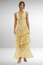 Robe Maxi en Chiffon à Volants pour Femmes - Emilia Lane