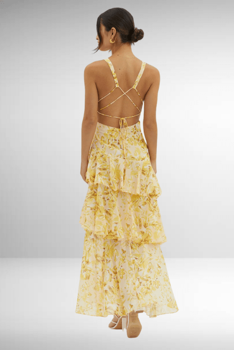 Robe Maxi en Chiffon à Volants pour Femmes - Emilia Lane