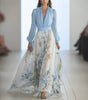 Robe Maxi Imprimée à Manches Longues pour Femmes - Emilia Lane
