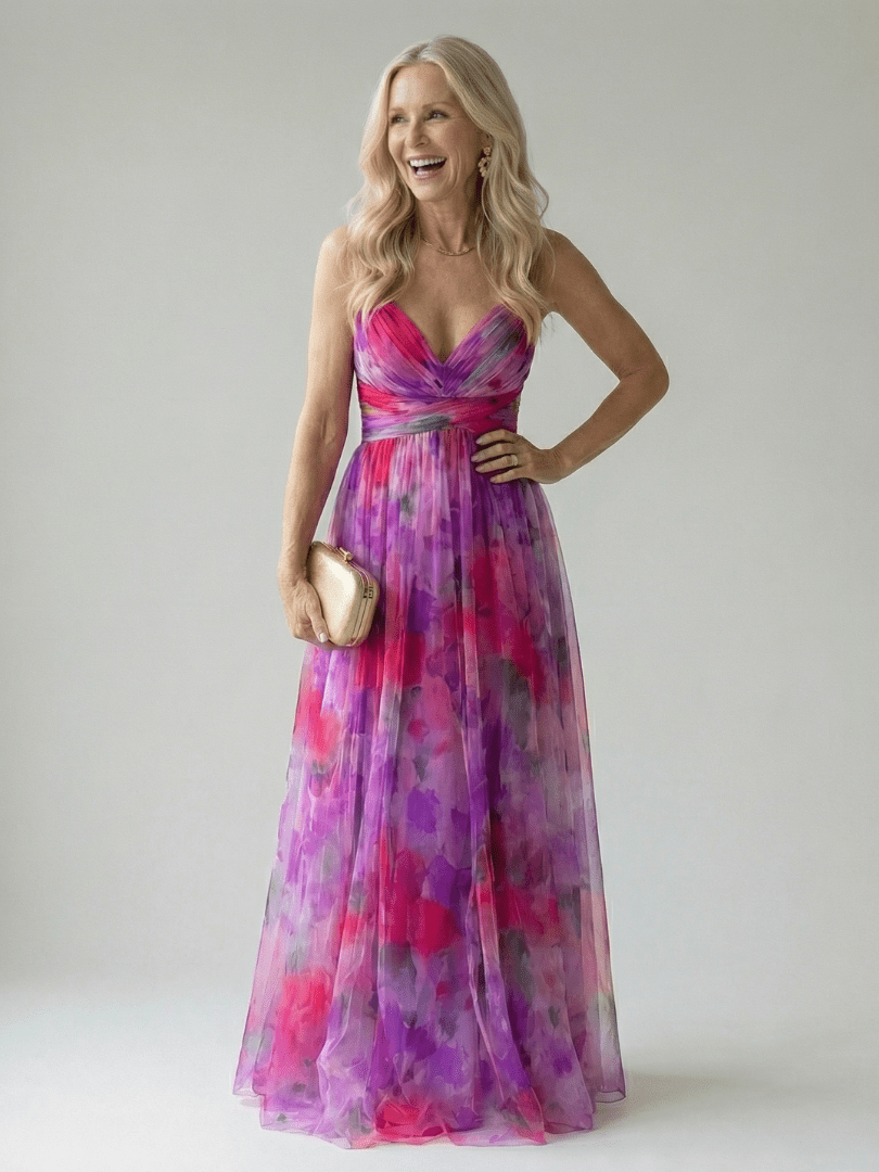 Robe Maxi Sans Manches à Imprimé pour Femme - Emilia Lane