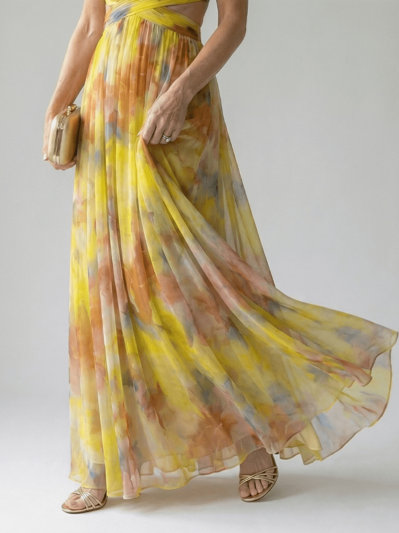 Robe Maxi Sans Manches à Imprimé pour Femme - Emilia Lane