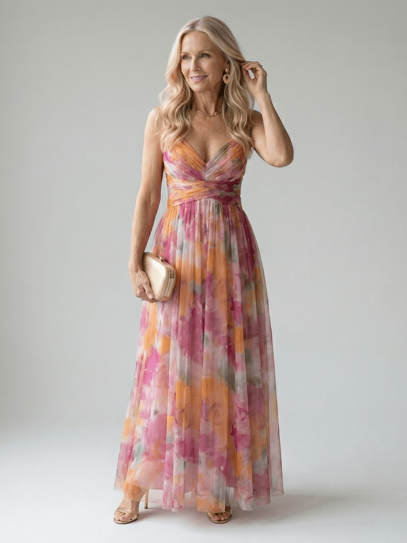 Robe Maxi Sans Manches à Imprimé pour Femme - Emilia Lane