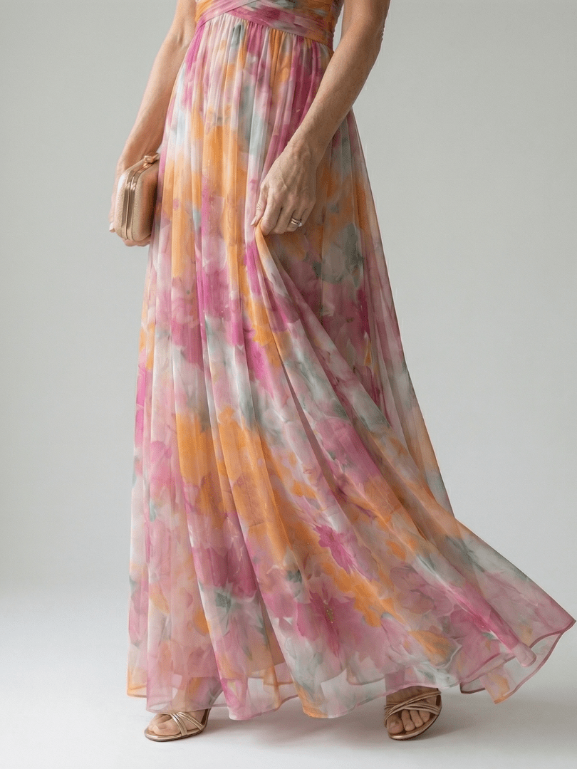 Robe Maxi Sans Manches à Imprimé pour Femme - Emilia Lane