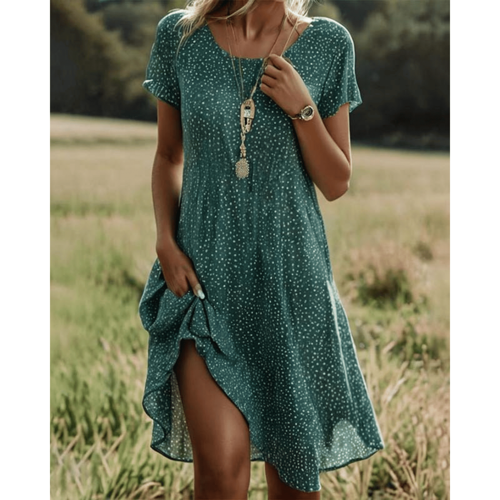 Robe mi - longue imprimée pour Femmes - Emilia Lane