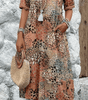 Robe Midi à Fleurs avec Manches Courtes pour Femme - Emilia Lane
