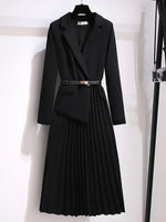 Robe Midi A - Line Plissée pour Femmes - Emilia Lane