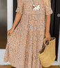 Robe Midi à Manches Courtes et Encolure Ronde pour Femmes - Emilia Lane