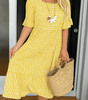 Robe Midi à Manches Courtes et Encolure Ronde pour Femmes - Emilia Lane