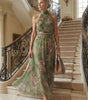 Robe Midi à Taille Cintrée et Col Halter pour Femme - Emilia Lane