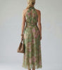 Robe Midi à Taille Cintrée et Col Halter pour Femme - Emilia Lane