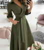 Robe Midi Élégante à Manches Longues pour Femme | Idéale pour les Occasions Spéciales - Emilia Lane