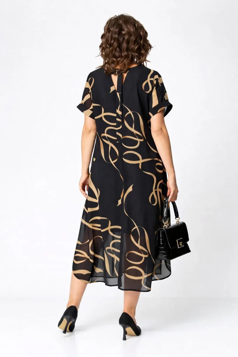 Robe Midi Élégante avec Imprimé pour Femmes - Emilia Lane