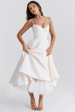 Robe Midi en Satin pour Femmes - Emilia Lane