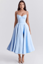 Robe Midi en Satin pour Femmes - Emilia Lane