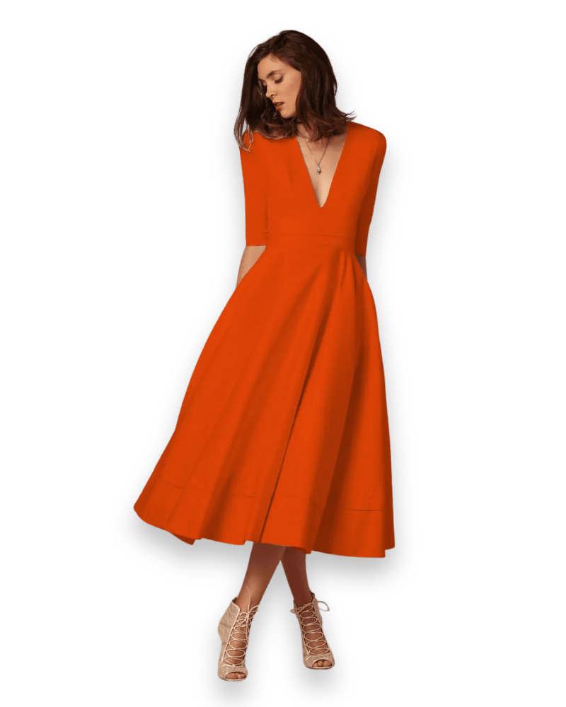Robe Midi en Tissu Confortable pour Femmes - Emilia Lane