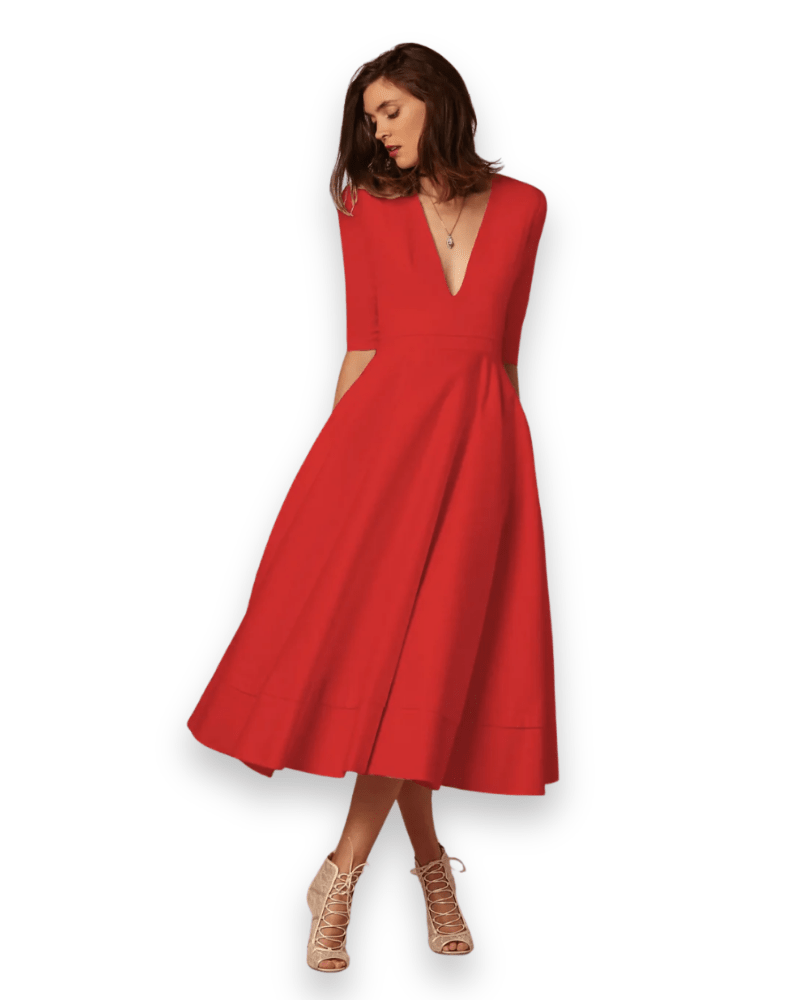 Robe Midi en Tissu Confortable pour Femmes - Emilia Lane