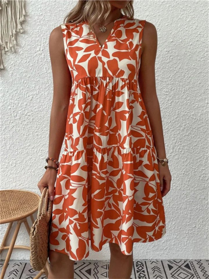 Robe Midi Fluide à Encolure Ronde pour Femme - Emilia Lane