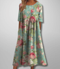 Robe Midi Imprimée à Col Rond pour Femmes - Emilia Lane