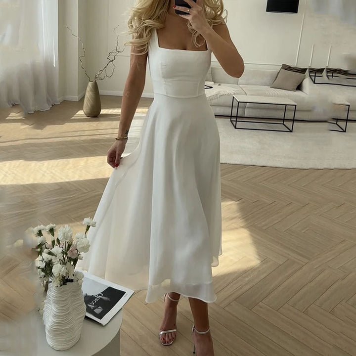 Robe Midi pour Femmes à Encolure Carrée - Emilia Lane