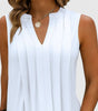 Robe midi sans manches à col en V pour femmes - Emilia Lane