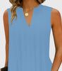 Robe midi sans manches à col en V pour femmes - Emilia Lane