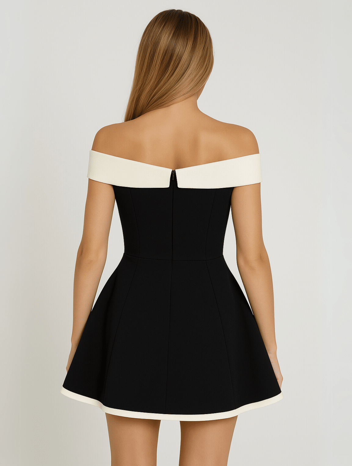 Robe Mini à Bretelles Contrastantes pour Femmes - Emilia Lane