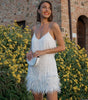 Robe Mini à Détails en Plumes pour Femmes - Emilia Lane