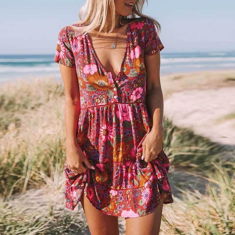 Robe Mini à Imprimé Floral pour Femmes - Emilia Lane