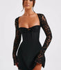 Robe Moulante Manches en Dentelle pour Femmes - Emilia Lane