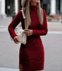 Robe Pull Col à Revers à Manches Longues pour Femme - Emilia Lane