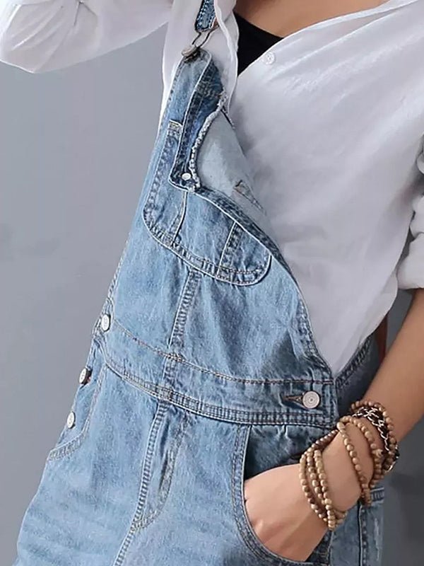 Robe Salopette en Jean Délavé pour Femmes - Emilia Lane
