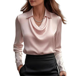 Blouse satinée pour femmes