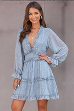 Robe Fleurie Décolleté en V pour Femmes
