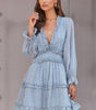 Robe Fleurie Décolleté en V pour Femmes