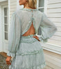 Robe Fleurie Décolleté en V pour Femmes