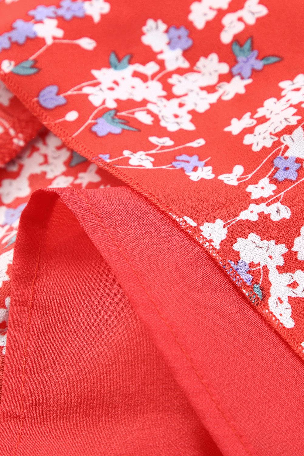 Ensemble Top Court à Volants et Jupe Maxi pour Femmes