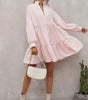 Robe à Volants avec Col Frivole pour Femmes