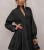 Robe à Volants avec Col Frivole pour Femmes