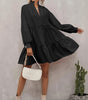 Robe à Volants avec Col Frivole pour Femmes