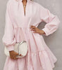 Robe à Volants avec Col Frivole pour Femmes