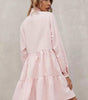 Robe à Volants avec Col Frivole pour Femmes