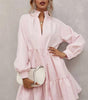 Robe à Volants avec Col Frivole pour Femmes