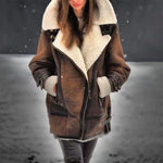 Veste en Daim Sherpa Elégante pour Femmes