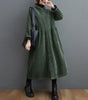 Manteau Cintré en Velours Côtelé pour Femmes