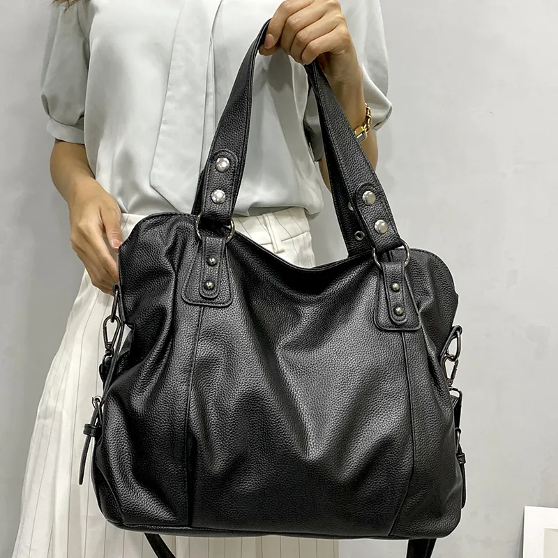 Grand Sac à Main en Cuir Souple pour Femmes