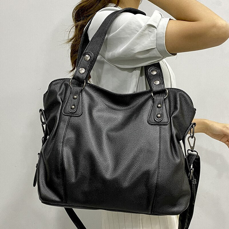 Grand Sac à Main en Cuir Souple pour Femmes