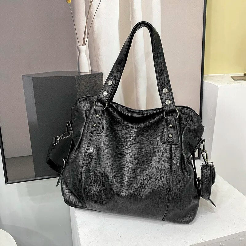 Grand Sac à Main en Cuir Souple pour Femmes