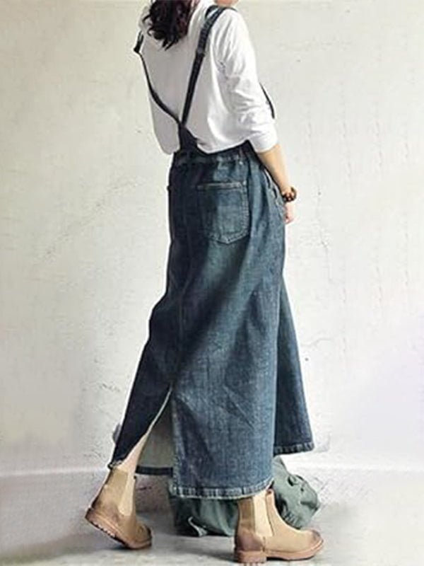 Salopette en Denim à Bretelles Réglables pour Femmes - Emilia Lane