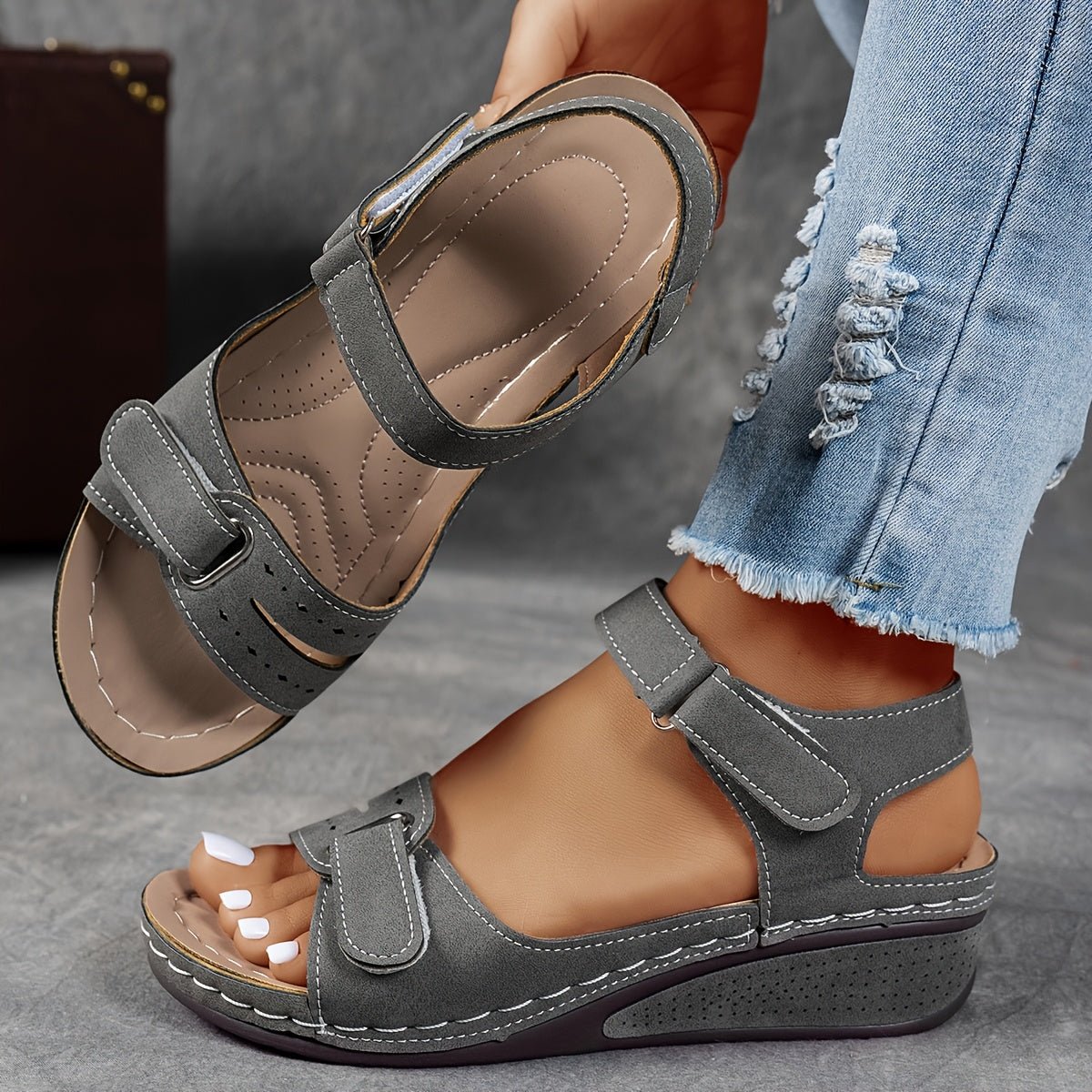 Sandales à Boucle et Soutien Orthopédique pour Femme | Idéales pour le Quotidien - Emilia Lane