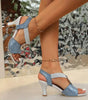 Sandales à Talon avec Boucles Métalliques pour Femme | Idéales pour les Sorties - Emilia Lane